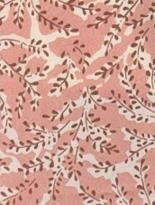 Elegant floral fabric with pink and beige tones, perfect for home decor and fashion projects.