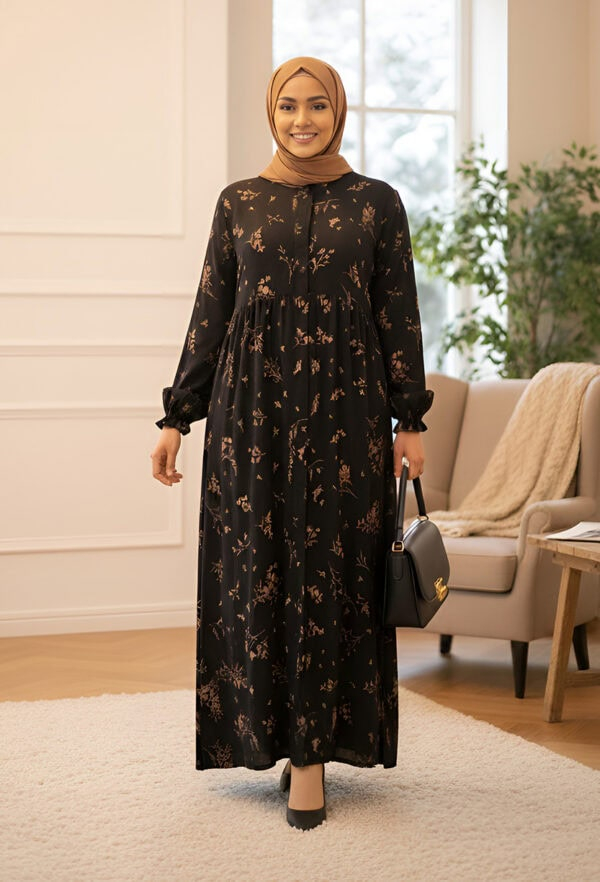 Elegant floral maxi dress for women, perfect for casual and formal occasions.