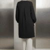 Elegant black abaya with white trousers and hijab, perfect for modern modest fashion and cultural at.
