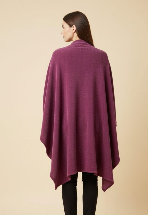 Elegant purple wrap shawl for women, stylish and warm.