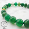 Elegant green jade beaded necklace handcrafted in Canada by Umeed Designs.