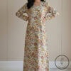 Elegant floral maxi dress for women by Umeed Designs, perfect for casual and special occasions.