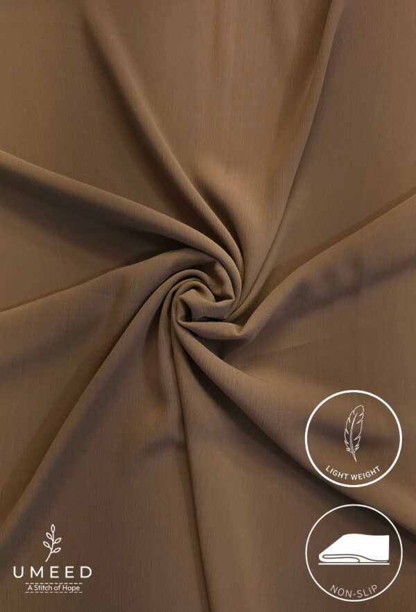 Lightweight, non-slip beige fabric for clothing or upholstery from Umeed Designs.