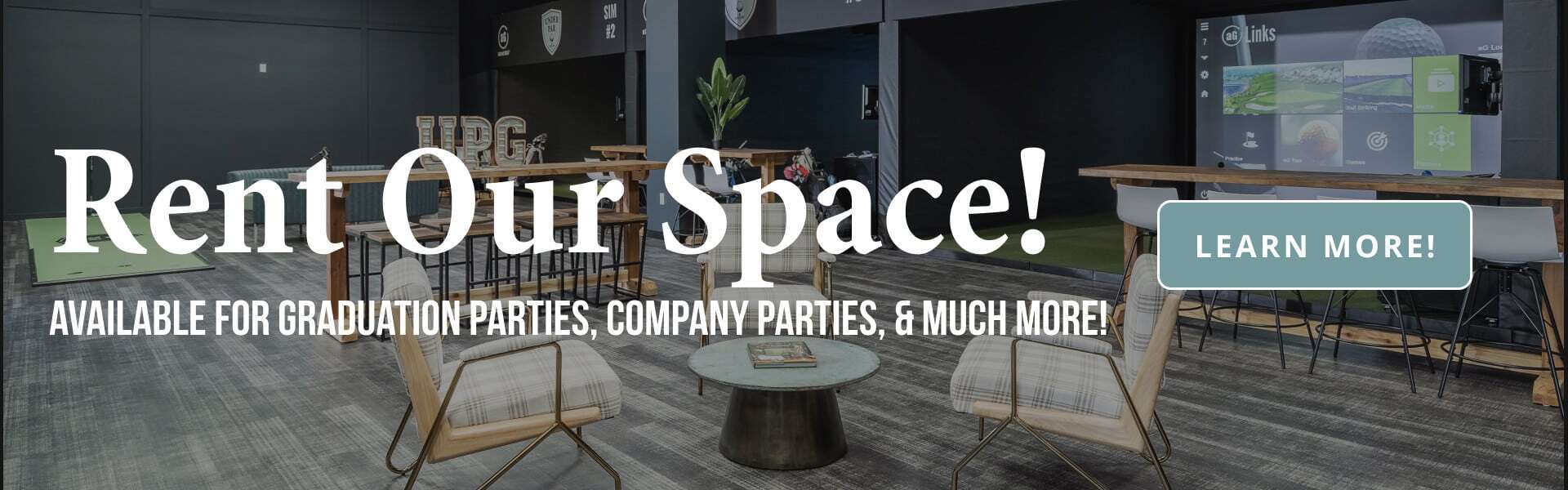 Rent Our Space for Events and Parties at Under Par Golf.