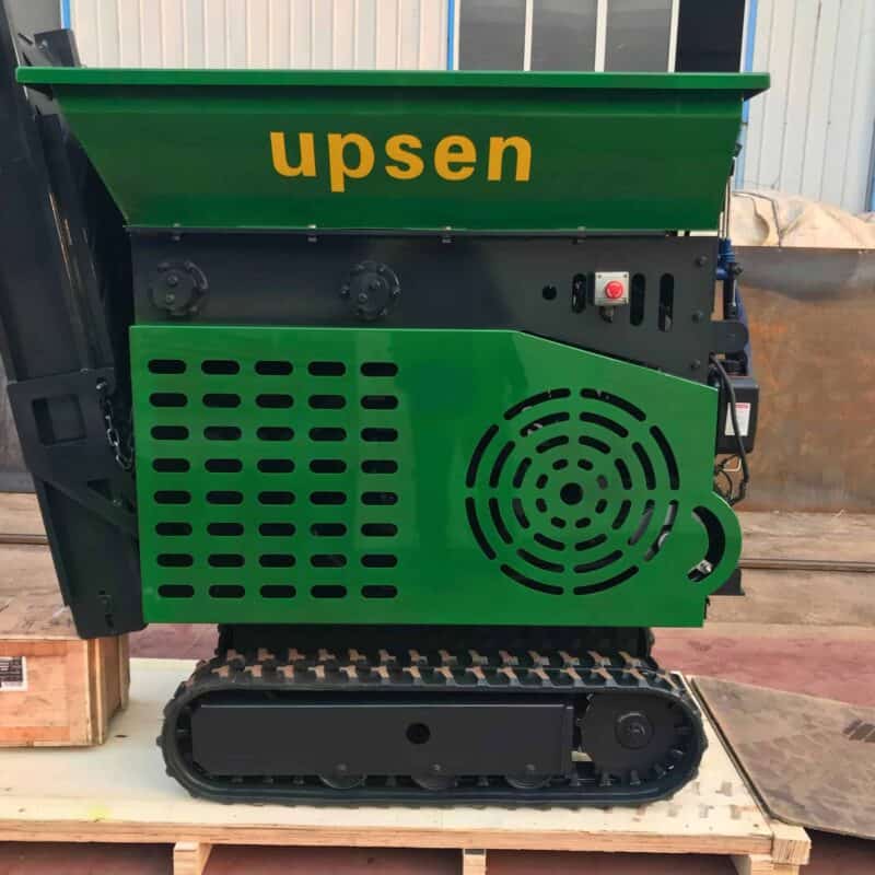 UPSEN USA-425JC ujc425 mini crusher working on small concrete pile.
