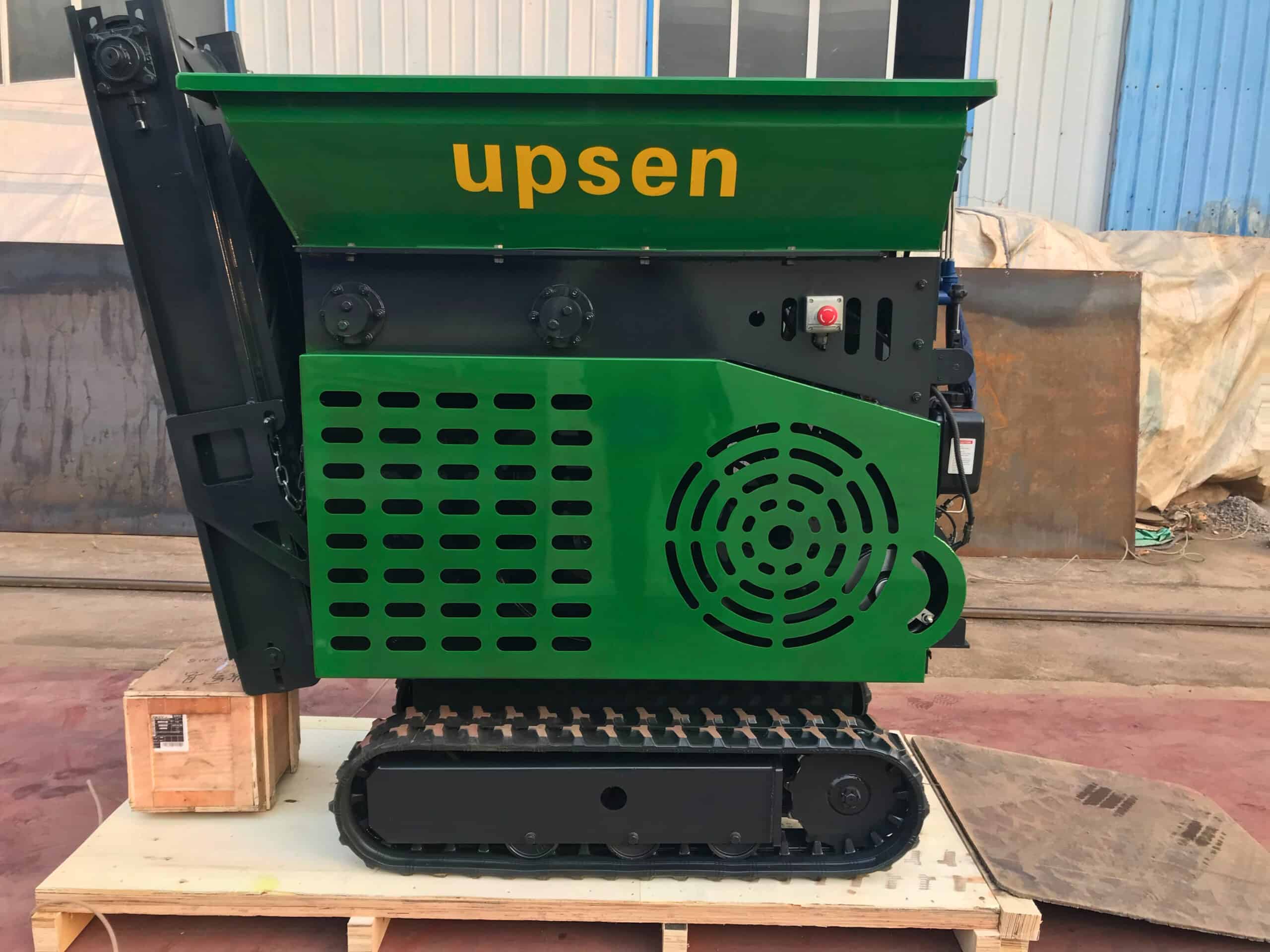 UPSEN USA-425JC ujc425 mini crusher working on small concrete pile.