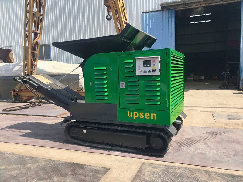 UPSEN USA-604JC ujc604 compact jaw crusher crushing construction material.