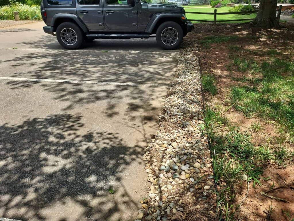 French drain installation at the UGA Green Stormwater Infrastructure Demonstration Site