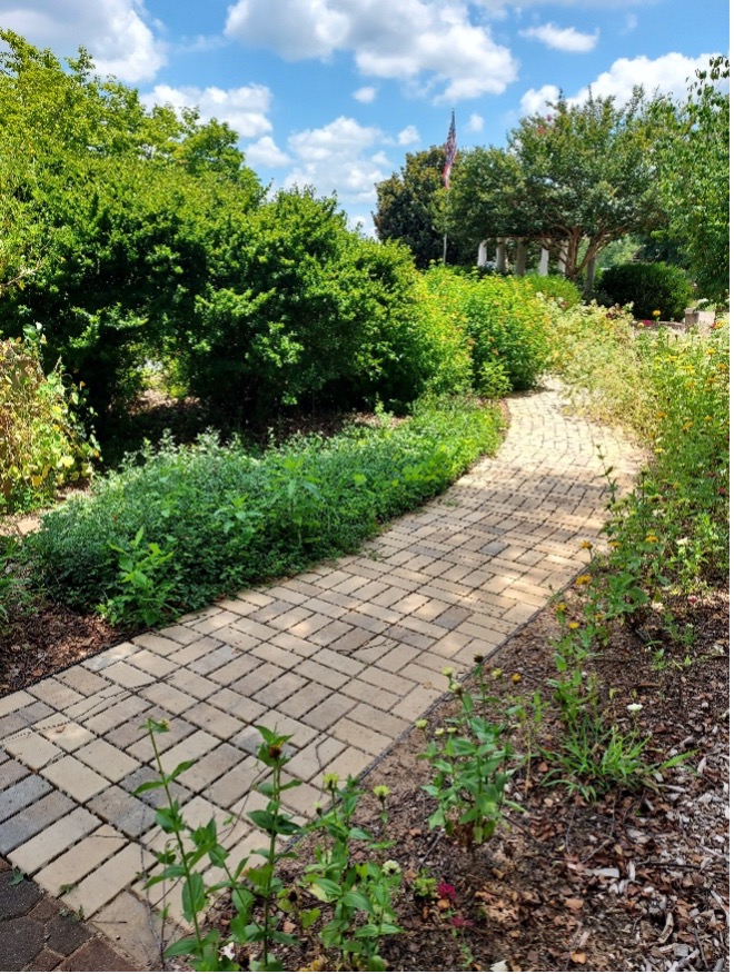 Permeable interlocking concrete paver walkway at the UGA Green Stormwater Infrastructure demo site