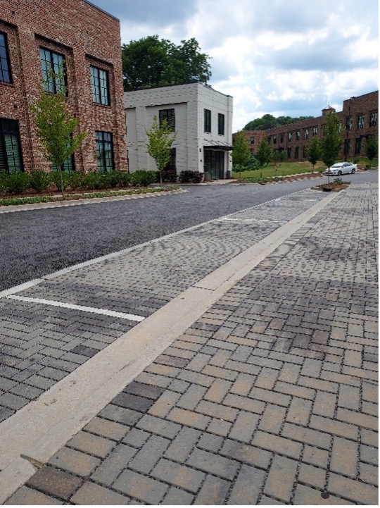 Completed pervious paver sidewalk and parking area at the UGA GSI demo site