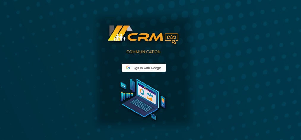 Customer relationship management tools CRM login page