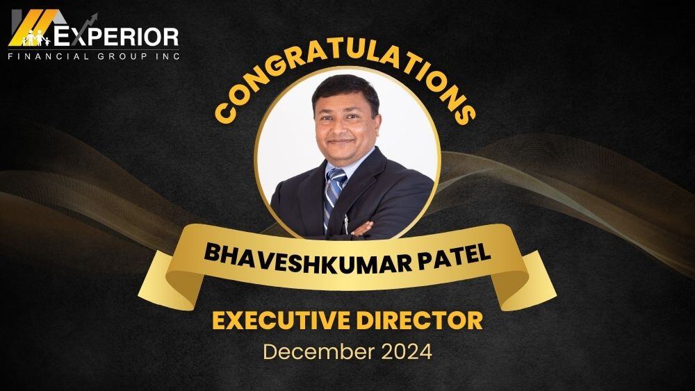 Bhaveshkumar Patel Promoted to Executive Director with Experior - December 2024