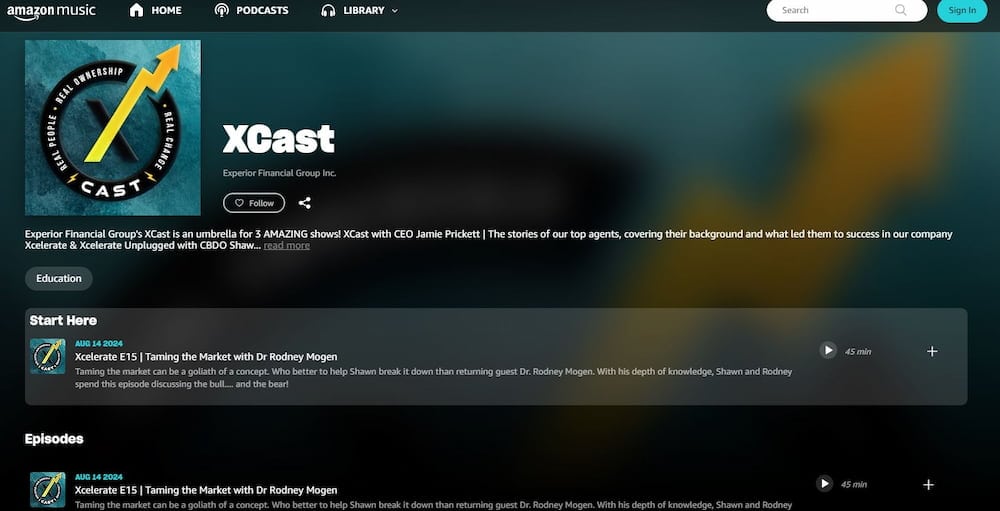 Experior Financial Groups XCast on Amazon Music