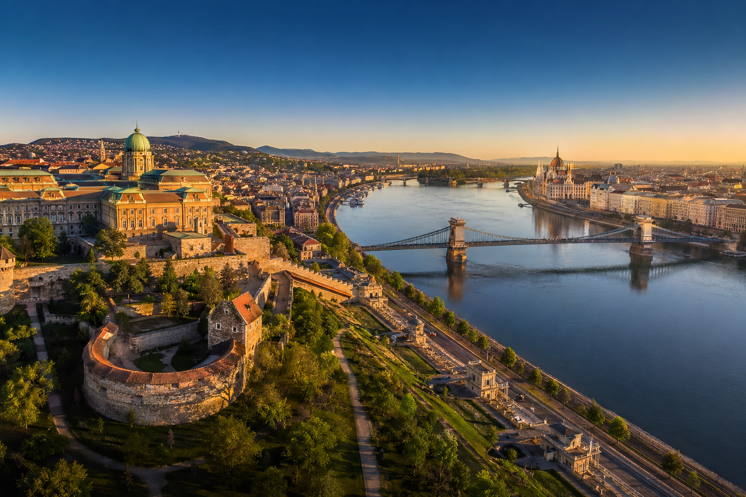 Full Budapest panorama from Gellért Hill