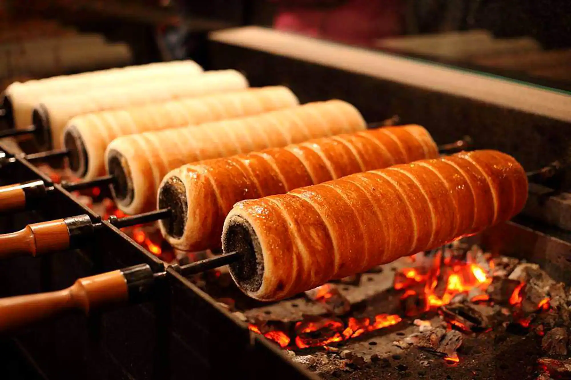 Kürtőskalács (chimney cake) — a popular Hungarian treat