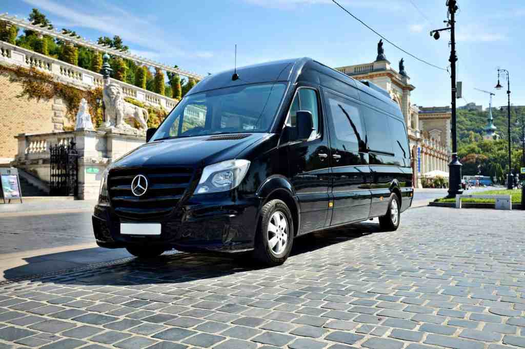 Mercedes VIP Sprinter exterior front view Budapest