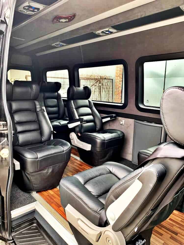 VIP Sprinter overhead storage and ceiling detail