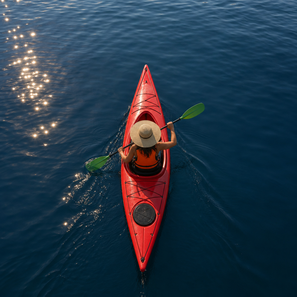 Canoe–kayak athletes sprinting on flatwater in competition