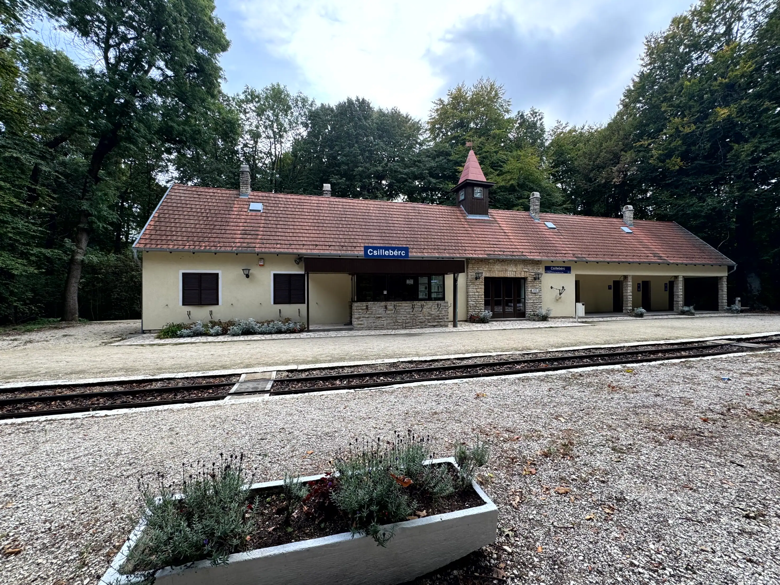 Historic train station in Hungary for private airport and group bus transfers.