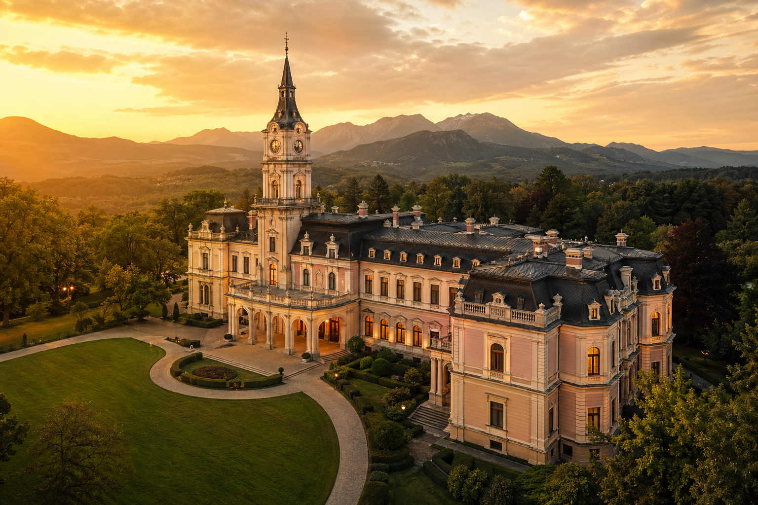 Executive transfer to a Hungarian palace
