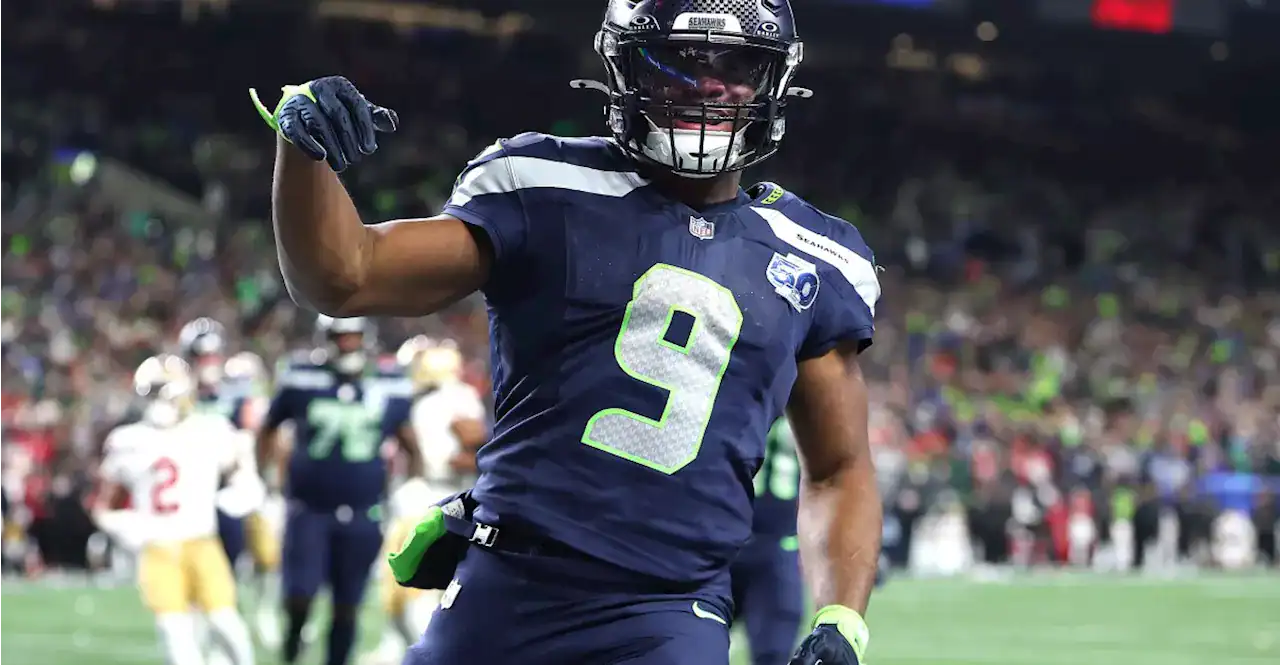Seattle Seahawks player celebration after NFC Championship win