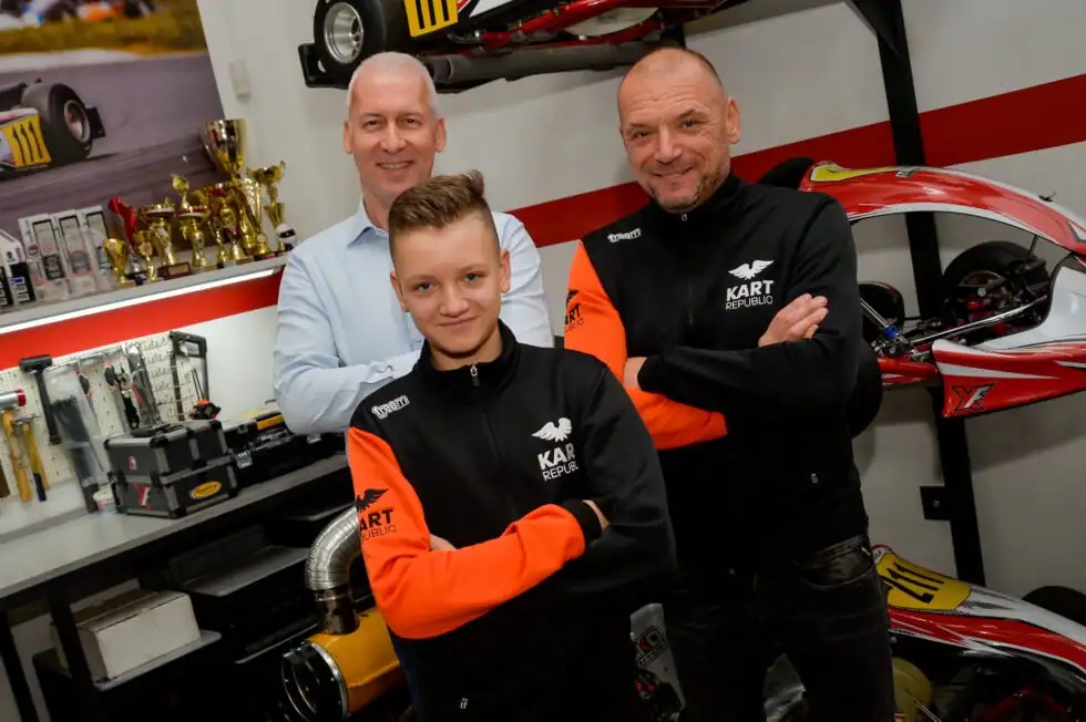 Martin Molnár celebrating a podium finish