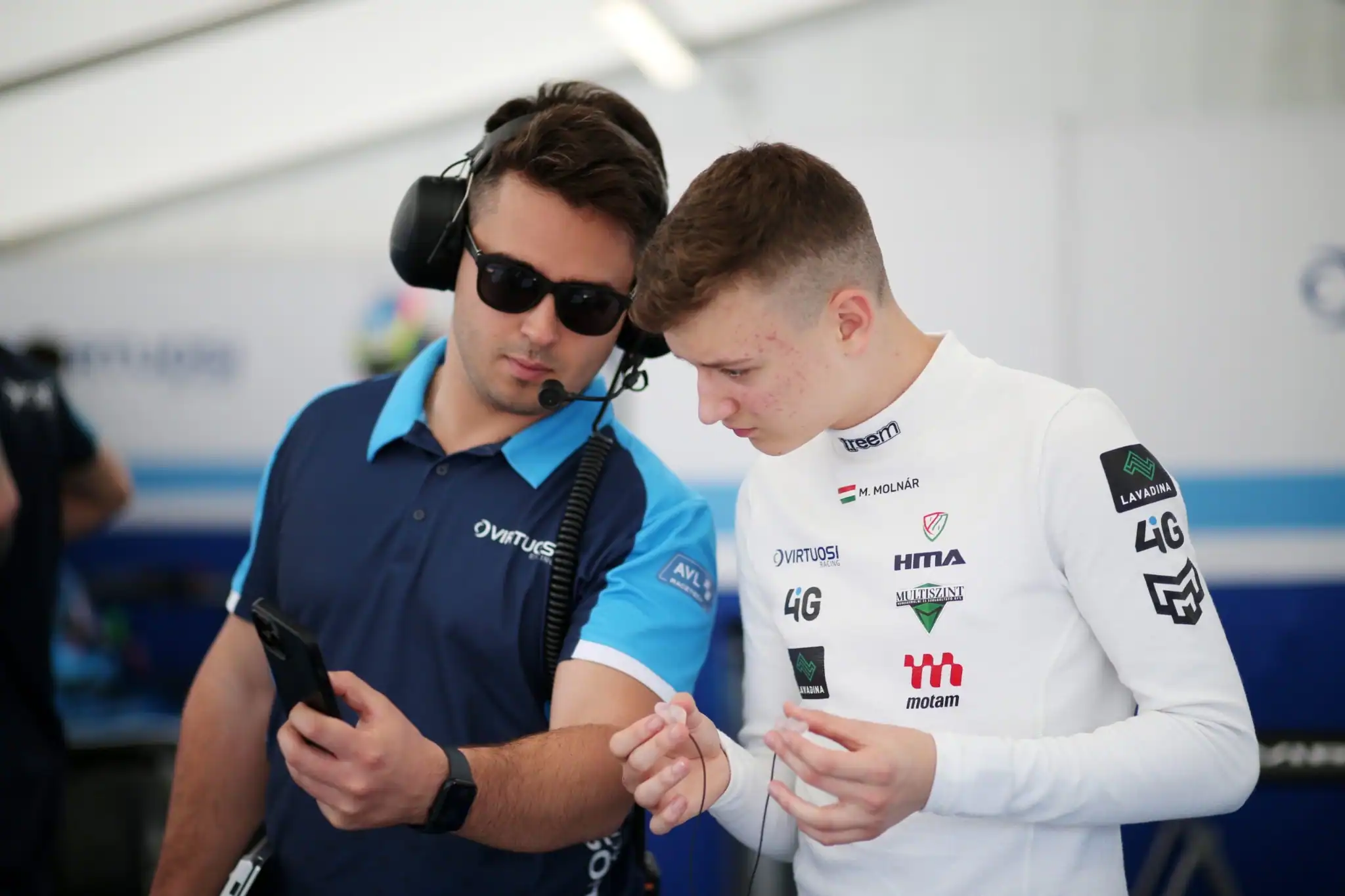 Martin Molnár's single-seater racing car on track