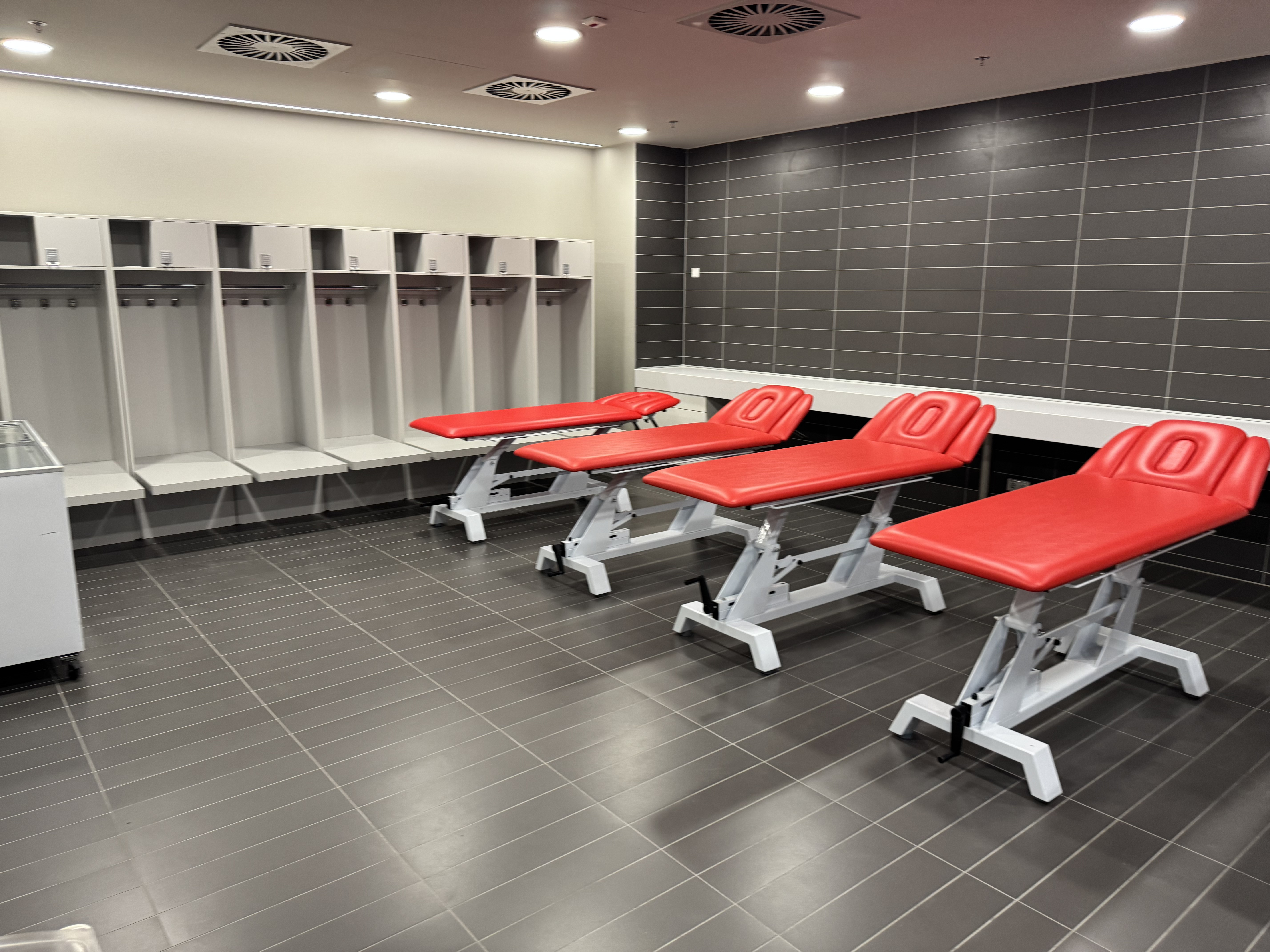 Pitch-level view of the Puskás Stadium