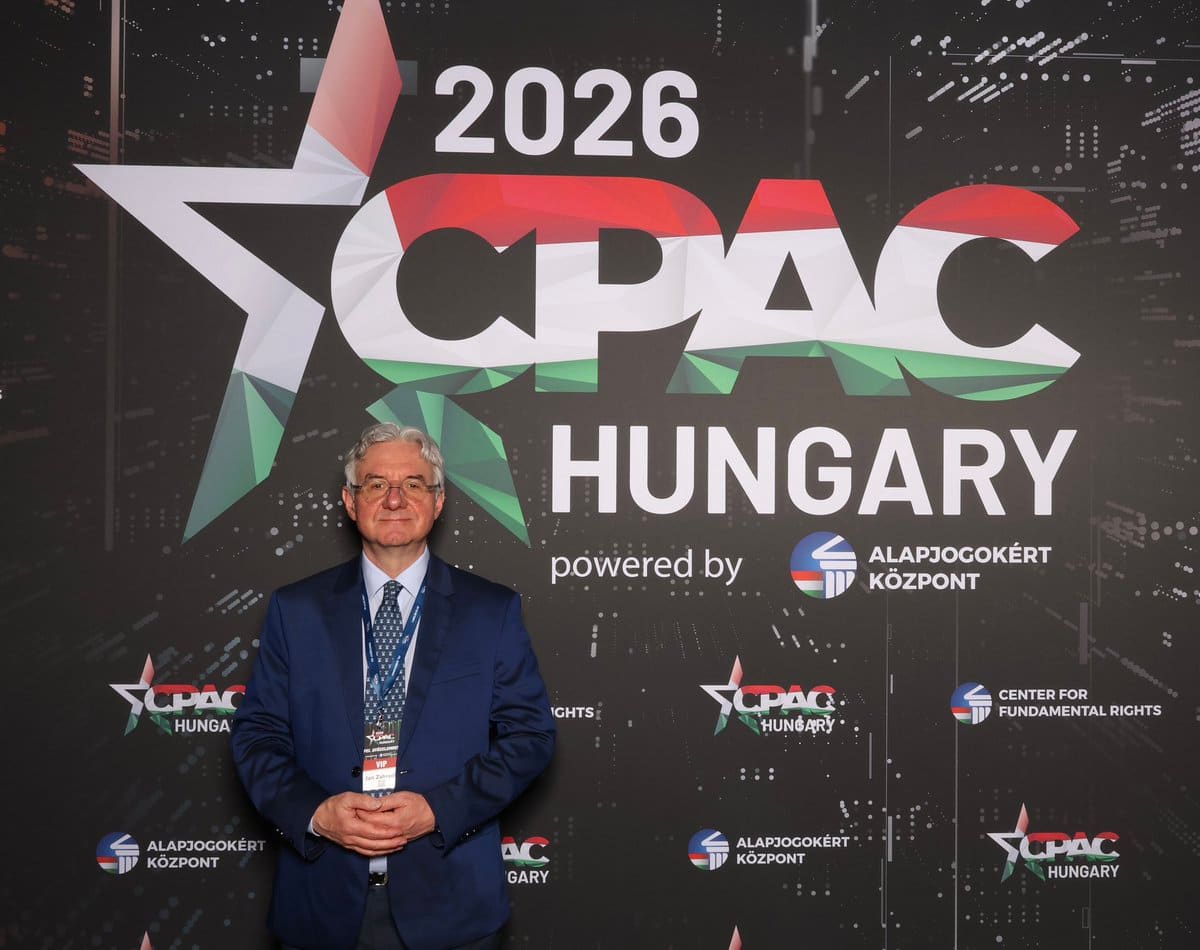International delegates and speakers from multiple countries networking at CPAC Hungary 2026