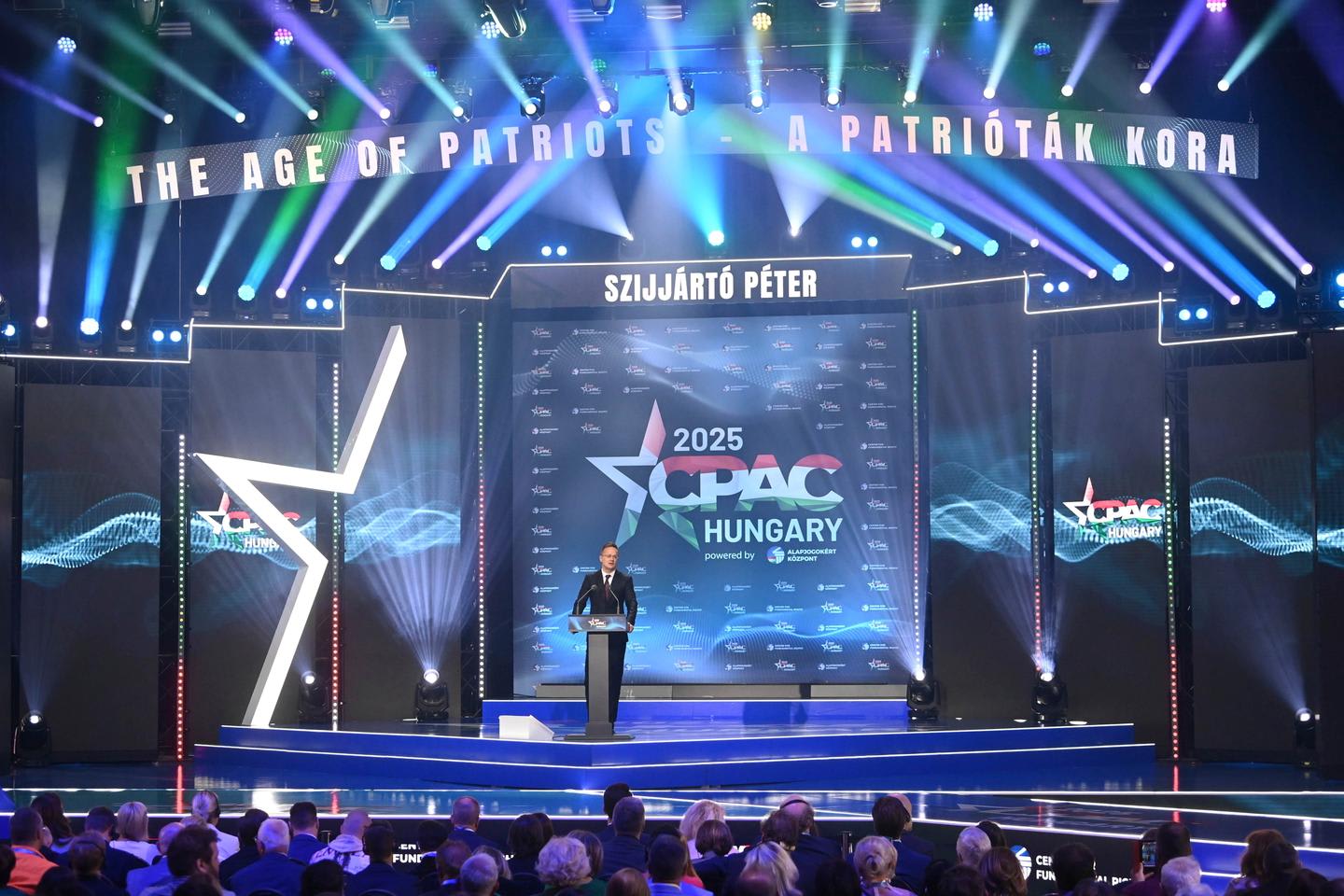 Archive image of CPAC Hungary conference with diverse speakers and international delegates at Budapest venue