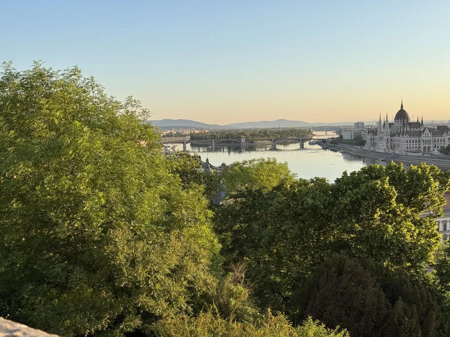 Soft blue hour over the Danube