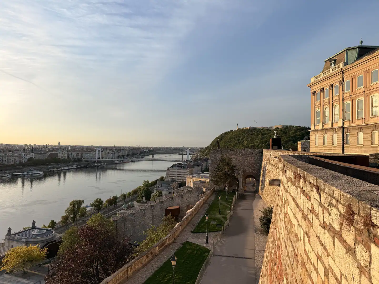 Sunrise panorama from Fisherman's Bastion over Budapest