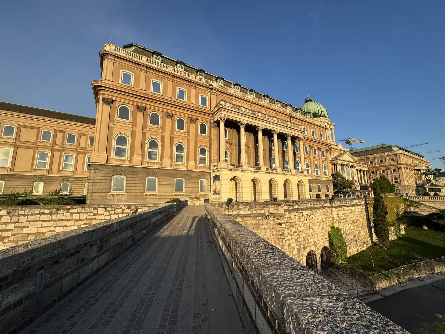 Budapest Parliament and Danube panorama near Matild Palace