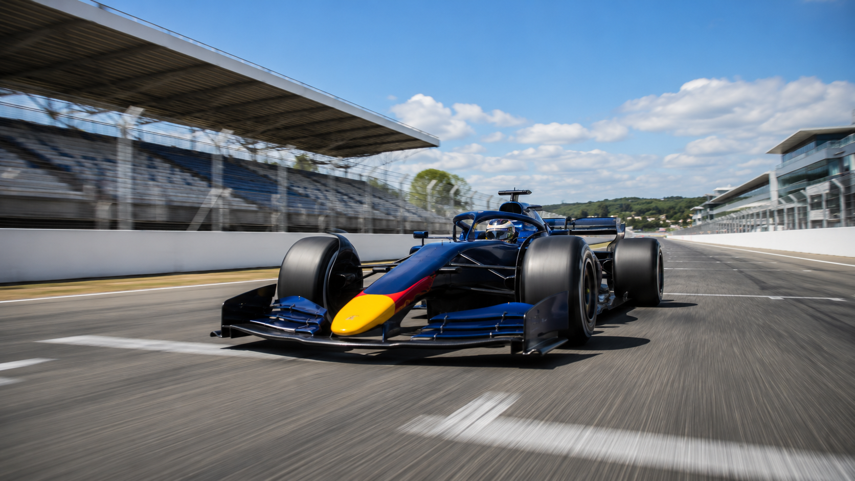 Formula 1 car on the Hungaroring circuit