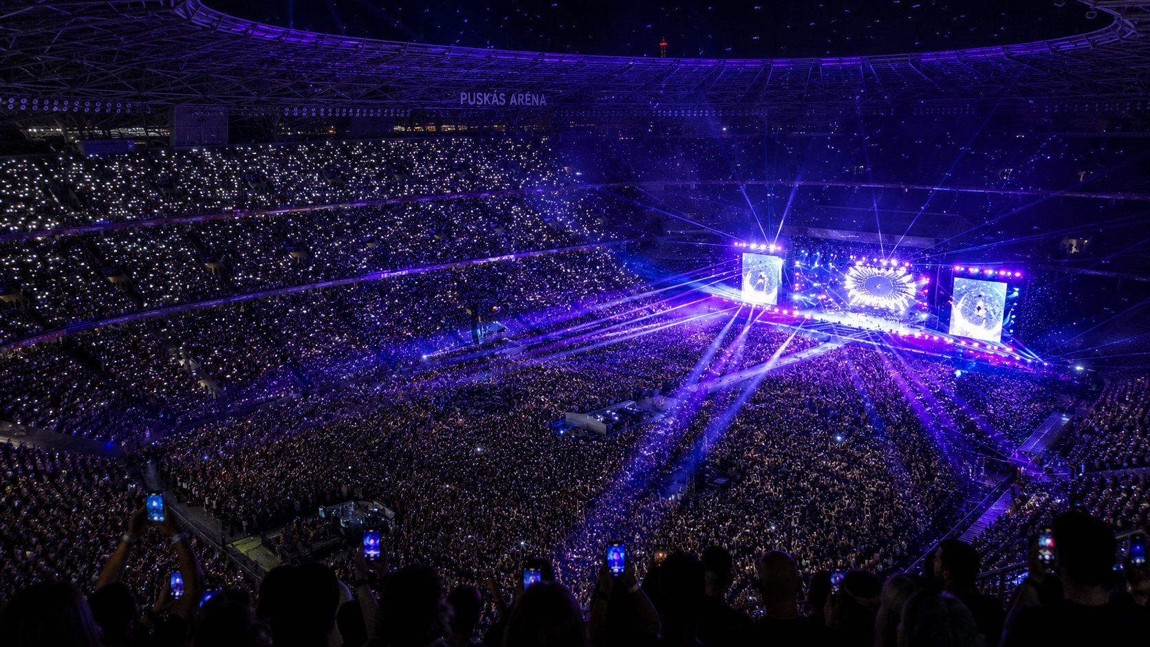 Puskás Aréna in full concert mode — built for a stadium-scale party