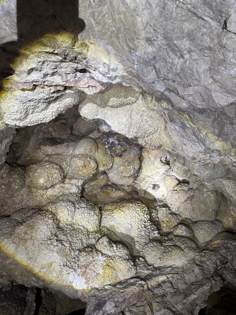 Crystallized pockets in the rock