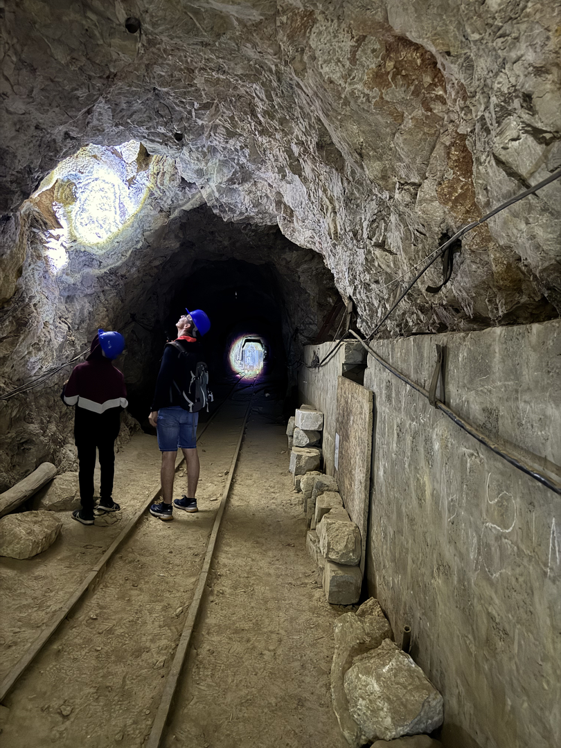 The group descends into the mine