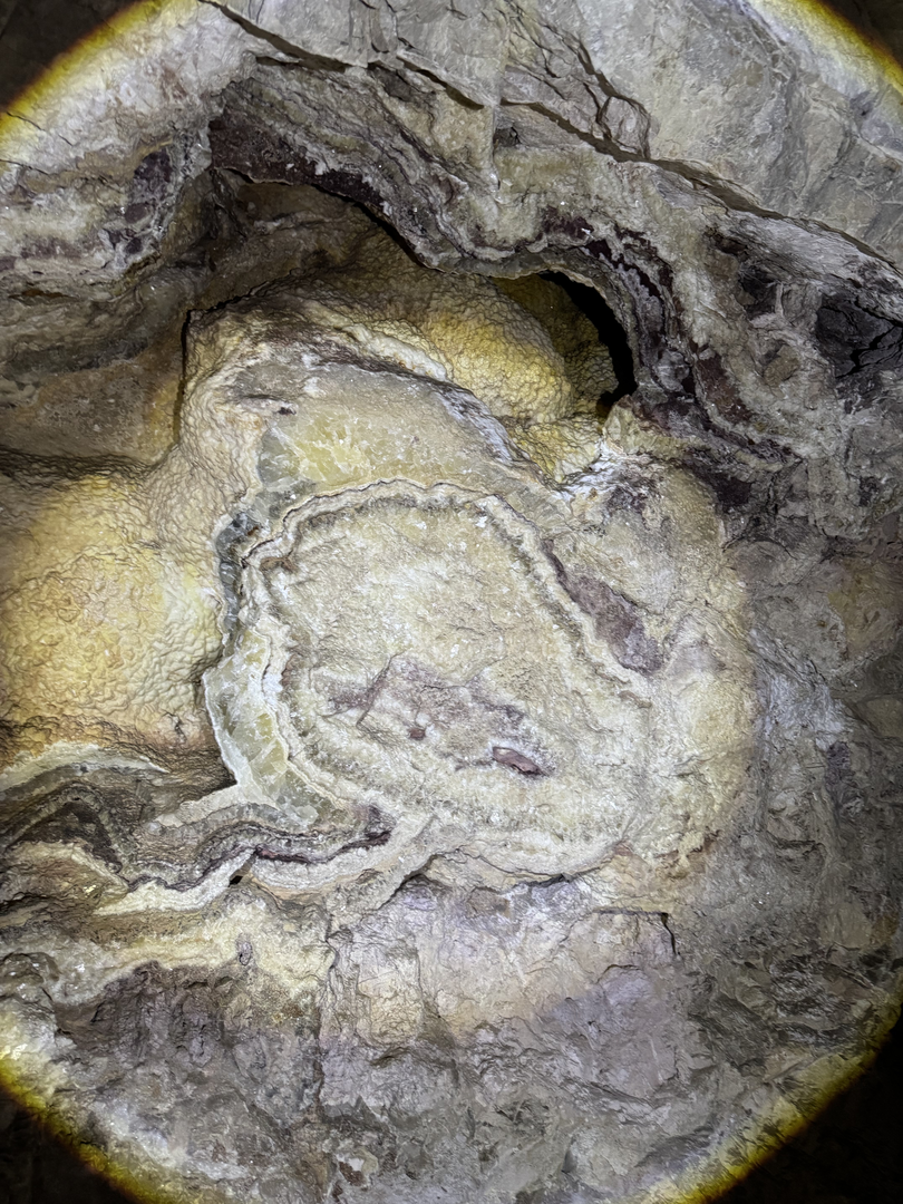 Crystallized pockets in the rock
