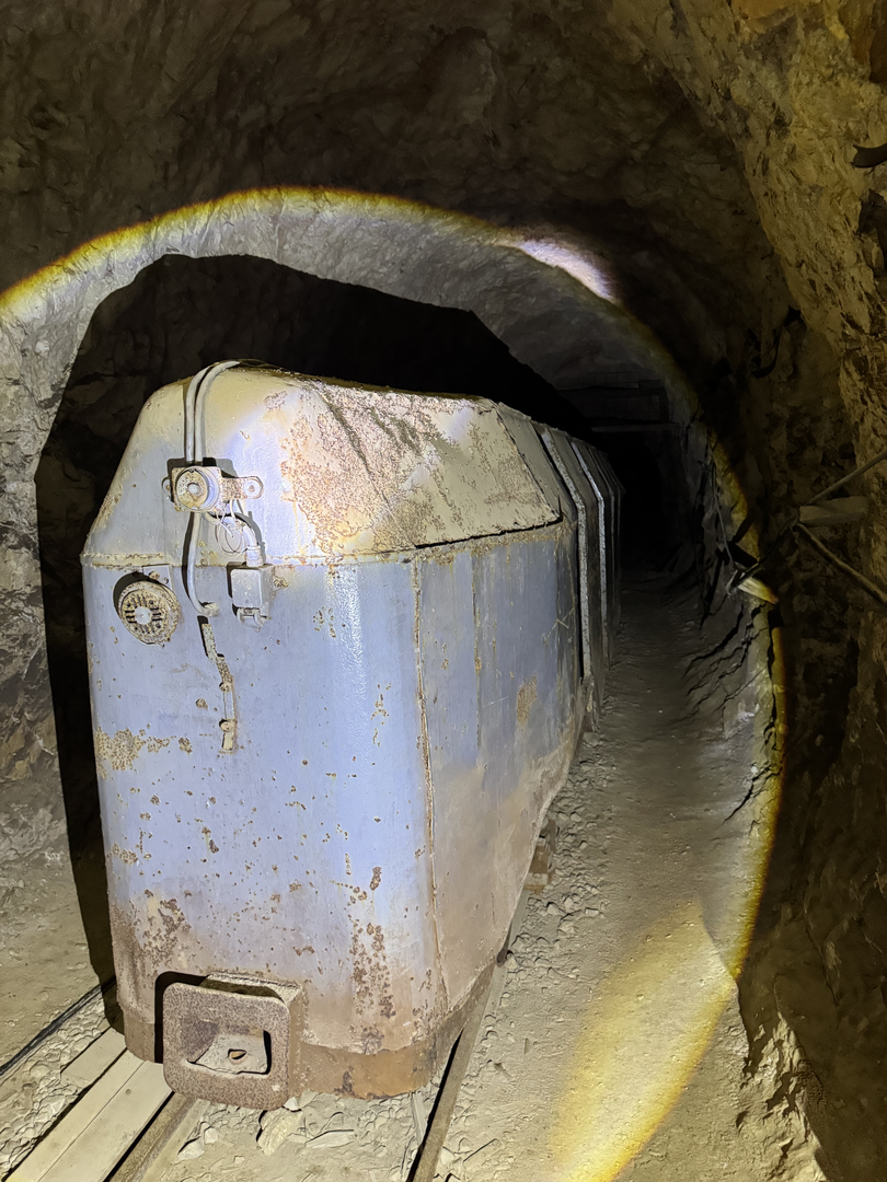 The machinery that once worked the mine