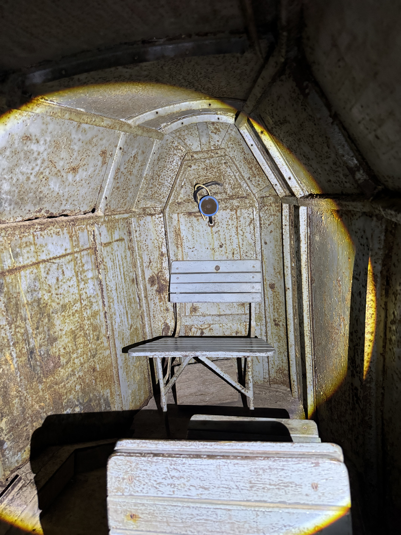 Iron and rust, frozen mid-shift