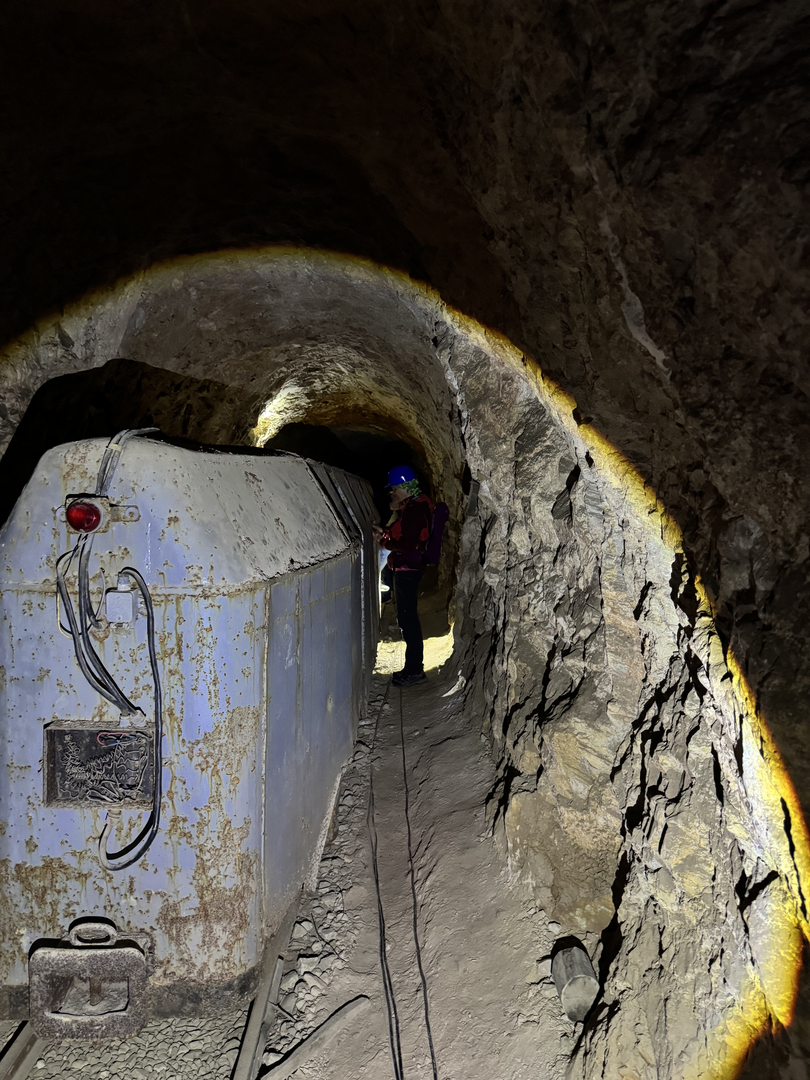 The machinery that once worked the mine