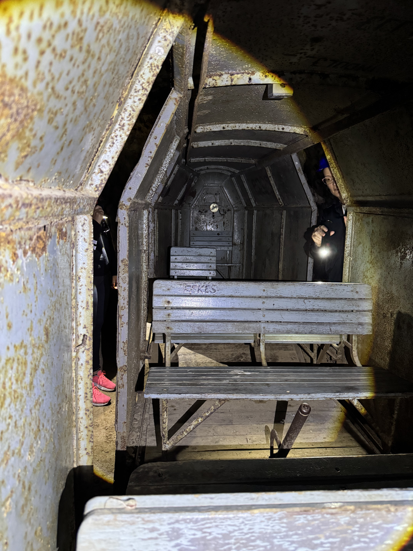 The machinery that once worked the mine