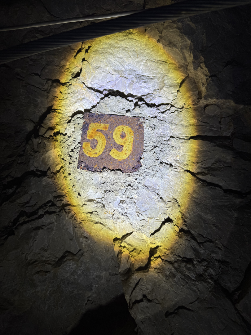 The gallery marker, still on the wall