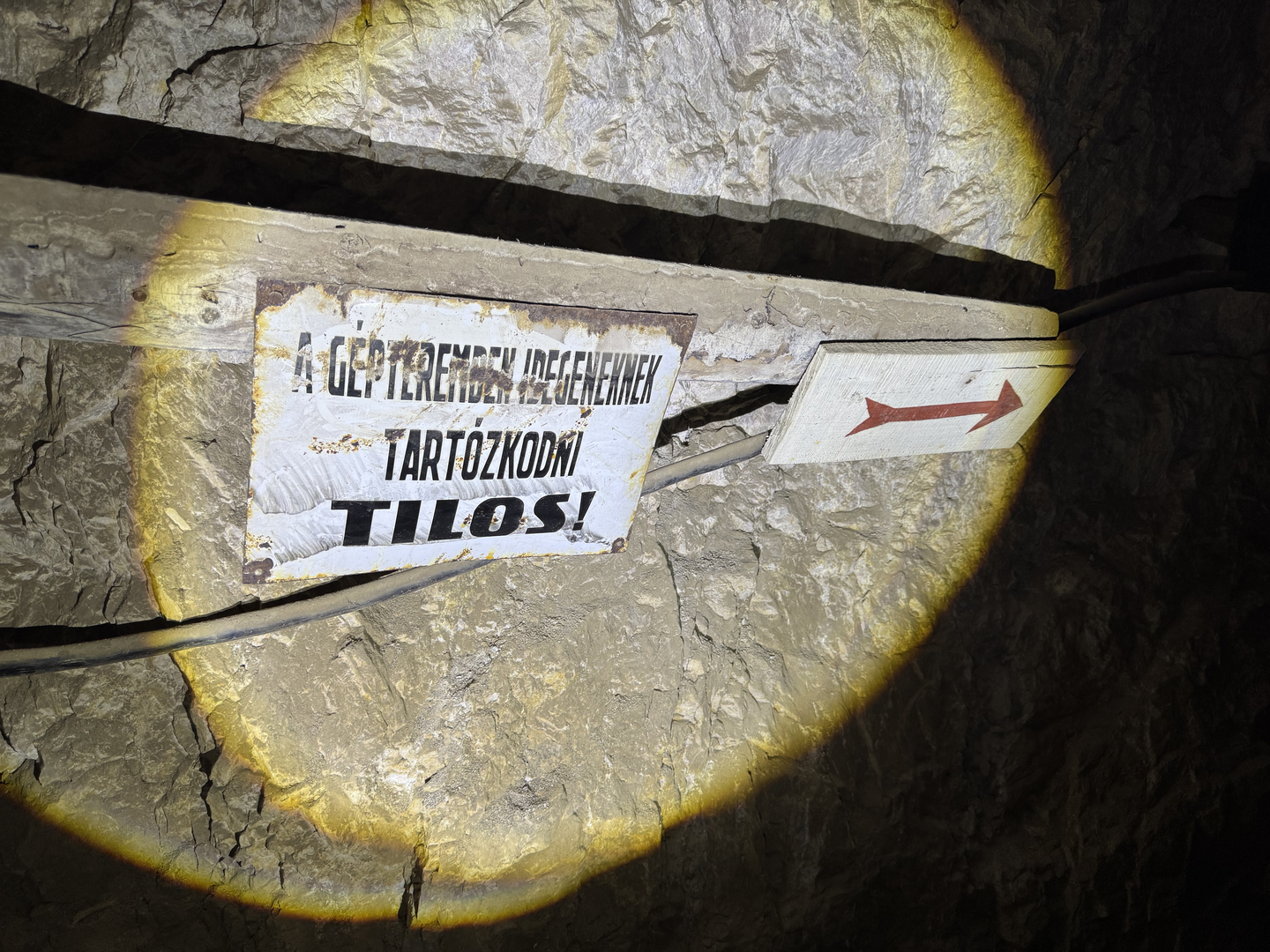 Old signage from the working mine