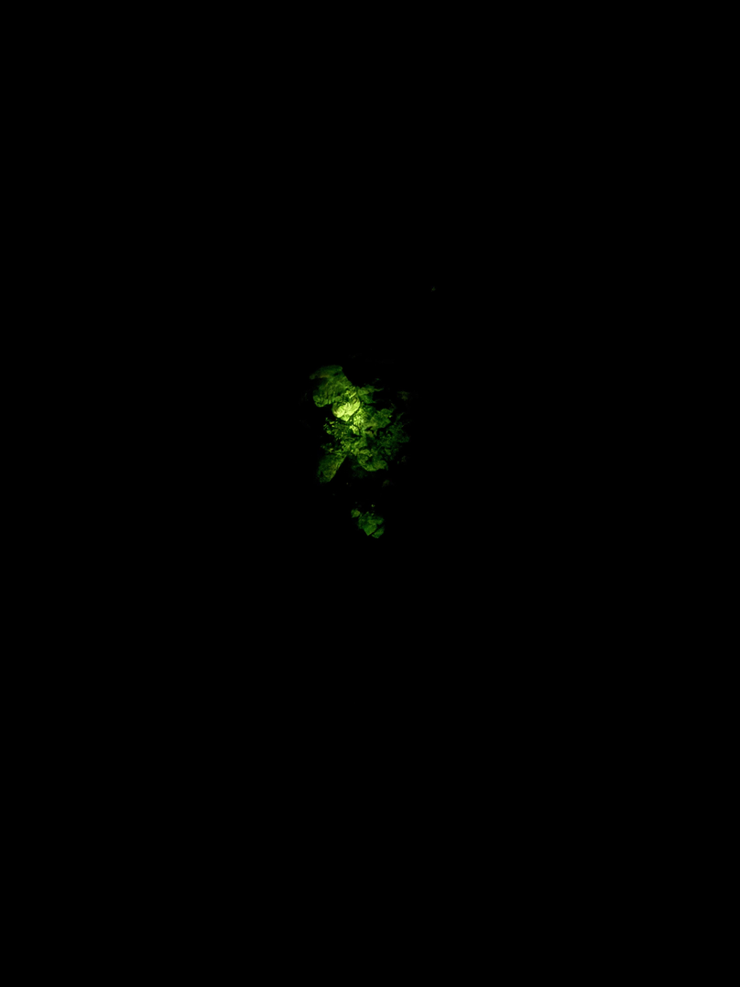 Crystals flaring in ultraviolet