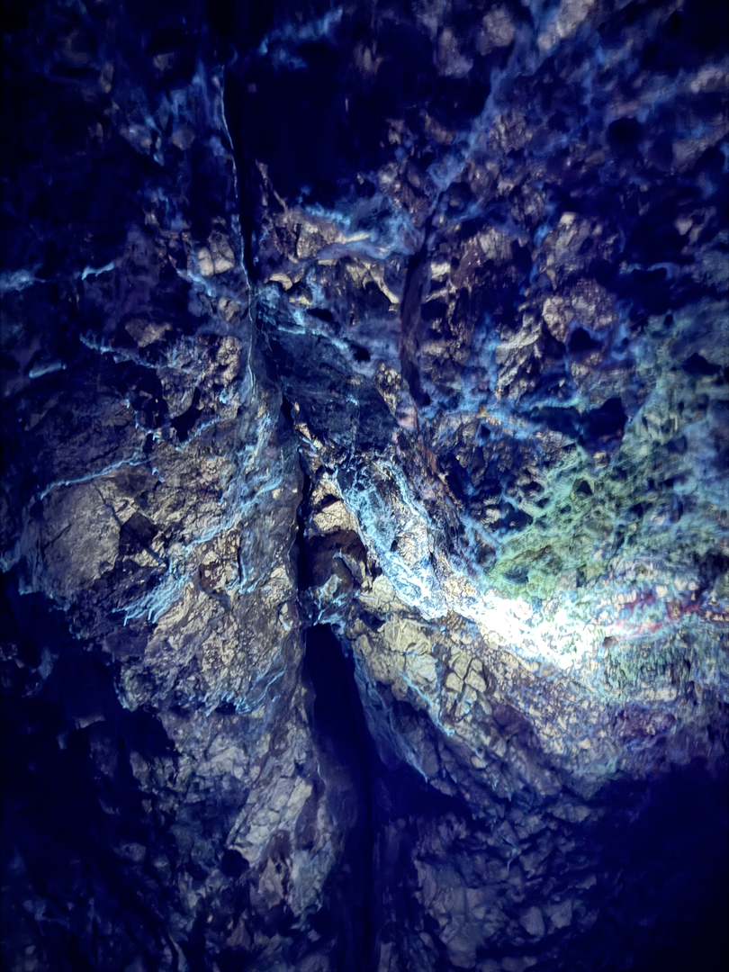 A wall of light underground