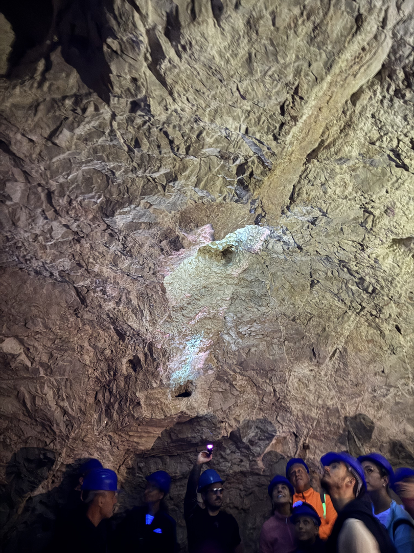 The group descends into the mine