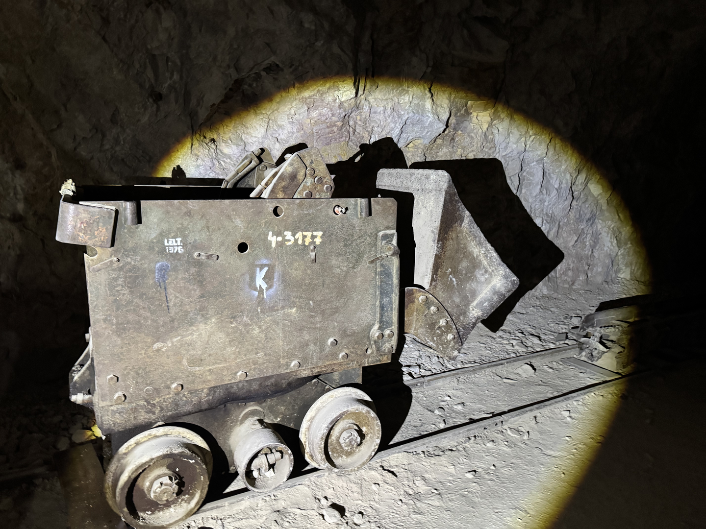 The machinery that once worked the mine