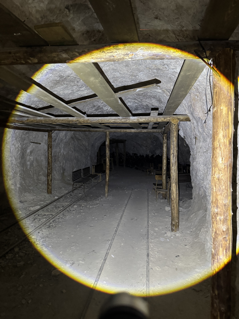The long view down a worked corridor