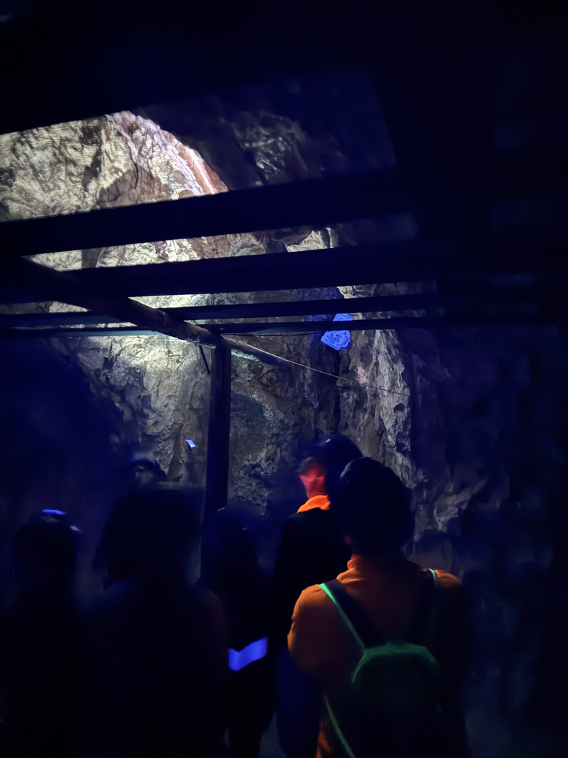 A wall of light underground